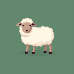 cute sheep vector flat illust...