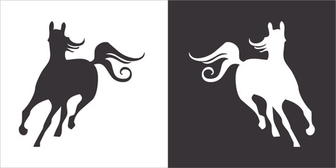 Illustration vector graphics of horse icon
