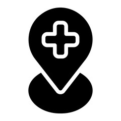 Obraz premium location glyph icon