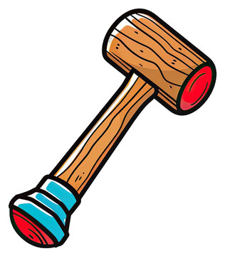 Reflex Hammer for Neurological Testing. Isolated on a Transparent Background. Cutout PNG.