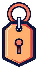 Secure Security Tags for Merchandise. Isolated on a Transparent Background. Cutout PNG.