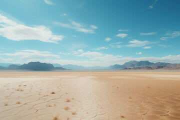 Hot and dry desert landscape.
