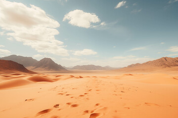 Fototapeta na wymiar Hot and dry desert landscape.