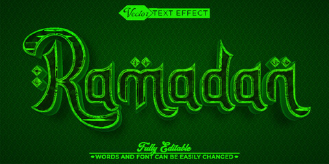 Ramadan Kareem Vector Editable Text Effect Template