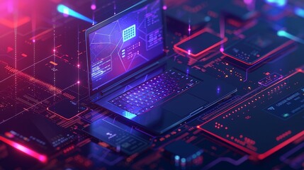 Fototapeta premium Advanced online payment platform leveraging cutting-edge cybersecurity