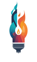 Flaming Dollar and Euro Symbols Save energy