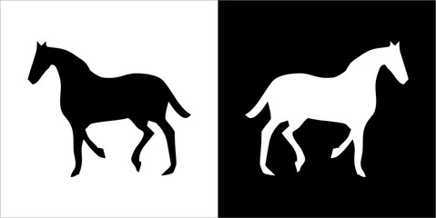 Illustration vector graphics of horse icon