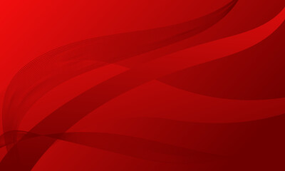 red smooth lines wave curves with gradient abstract background