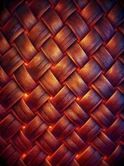 Close-Up of Intricate Woven Texture with Warm Glow