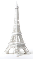 Fototapeta na wymiar Illustrated Eiffel tower, eiffel tower illustrated white background