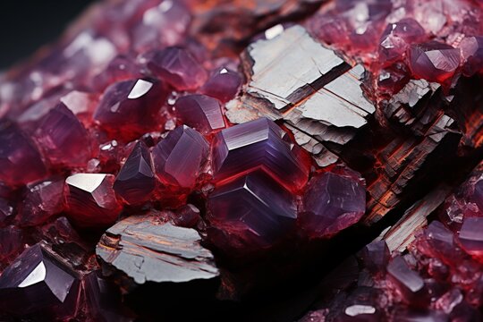 Closeup abstract texture mineral ruby Background
