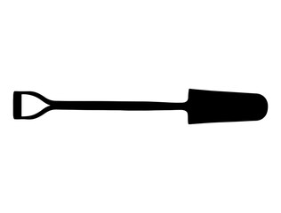 Drain spade silhouette vector art white background