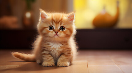 munchkin kitten cat on the floor