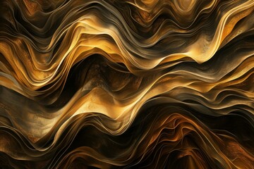 Radiant Abstract gold brown. Style motion dynamic. Generate Ai