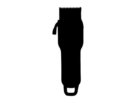 recommend clip art: Hair clipper silhouette vector art white background
