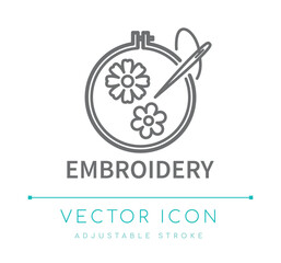 Embroidery Line Icon