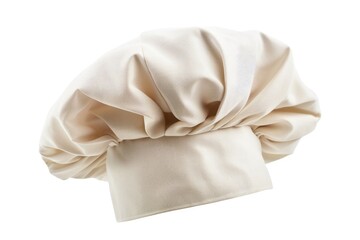 Isolated Chef's Hat in White - Cut-out Object, Single and Nobody Present