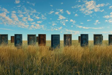 Many Doors - The Concept of Choice: Endless Opportunities Ahead in a Green Field