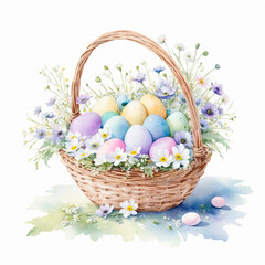 Fototapeta na wymiar basket with eggs