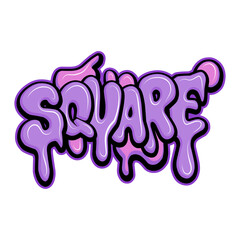 Naklejka premium graffiti lettering typography art illustration