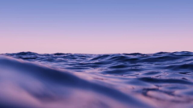 Wave sea beach and blue sky abstract background. Nature and summer concept. 3d render.	