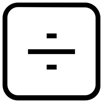 division sign icon, simple vector design