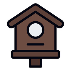 Bird House filled line icon