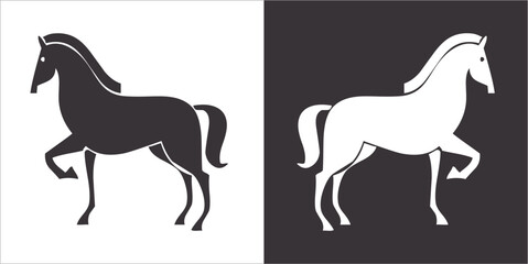 Illustration vector graphics of horse icon
