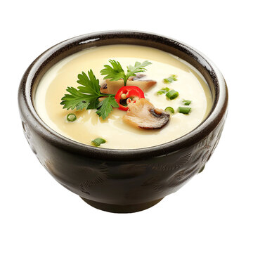 Chawanmushi, transparent background, isolated image, generative AI