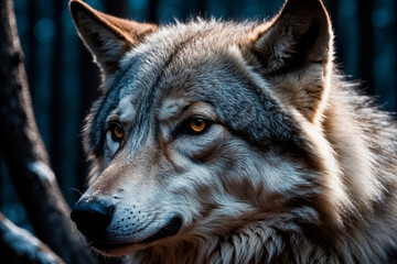 Fototapeta premium gray wolf portrait