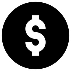 dollar sign icon, simple vector design