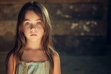 Fototapeta premium Talented Actor child girl theater. People performer. Generate Ai