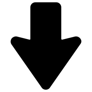 down arrow icon, simple vector design