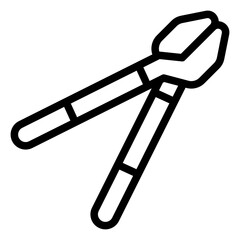 Scissor line icon
