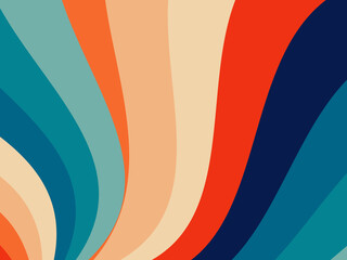 Vintage retro banner background. Colorful grunge wave wallpaper. Vector illustration. Twist party backround pattern.