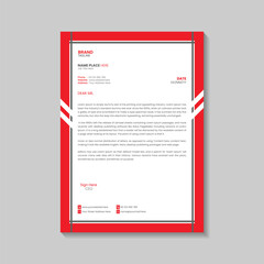Professional and minimalist corporate letterhead template design