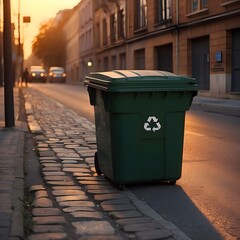 garbage bin in the street