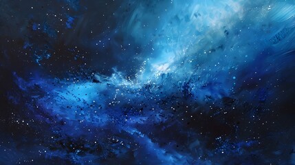 Deep Blue Cosmic Abstract Art: A Captivating of Space