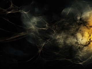 Black ghost web background image, in the style of cosmic graffiti - obrazy, fototapety, plakaty
