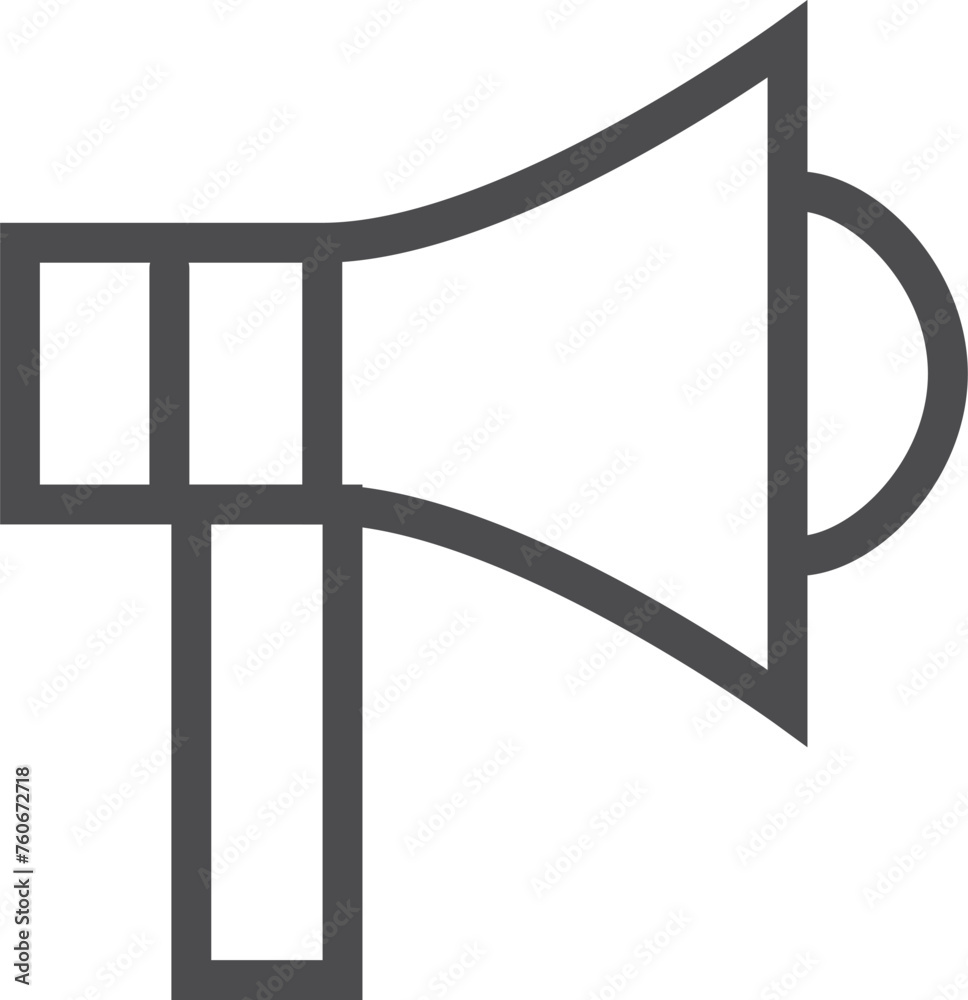 Wall mural Megaphone icon. Loud speaker device. Sound symbol