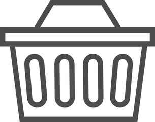 Shopping basket line icon. Supermarket grocery store purchase