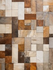 Brown marble tile tile colors stone look, in the style of mosaic pop art