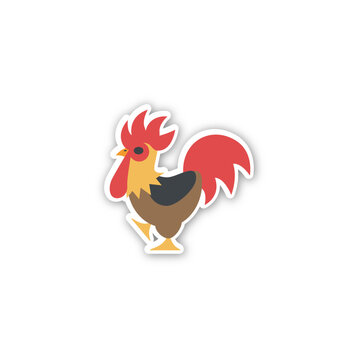 Rooster Icon. Emoji Vector. Colorful Icon. Icon Vector. Icon Design