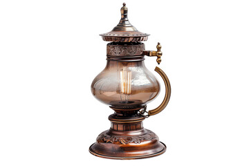 Fototapeta premium antique oil lamp a transparent background