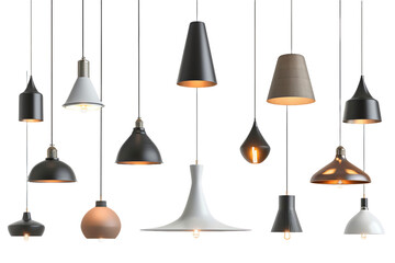 Obraz premium set of lamps on a transparent background