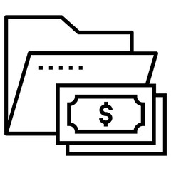 financial data icon, simple vector design