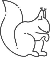 Squirrel line icon. Forest or park wild animal