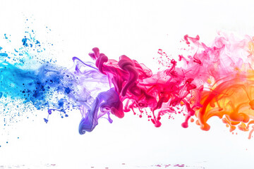 Fototapeta premium Abstract color splash isolated on white background.