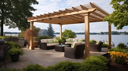 Install a pergola with a retractable canopy for customizable shade.