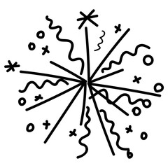 fireworks icon, simple vector design